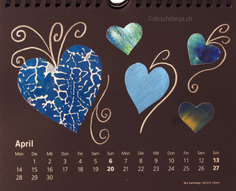 Selbstgebastelter Kalender 2014 - deschdanja.ch