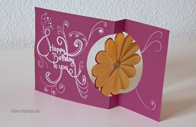 Flower Swing Birthday Card