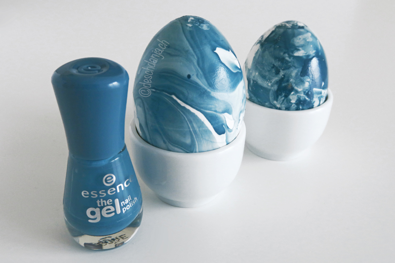 Eier marmorieren mit Nagellack