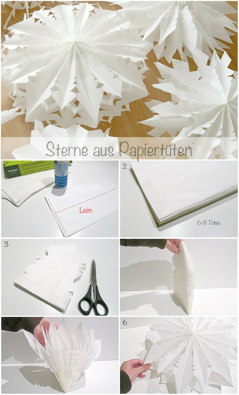 Sterne aus Papiertüten