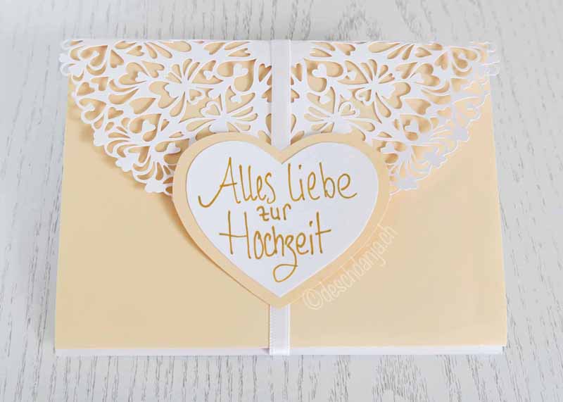 Hochzeitskarte Herzmuster