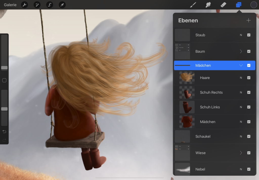 Ebenen in Procreate