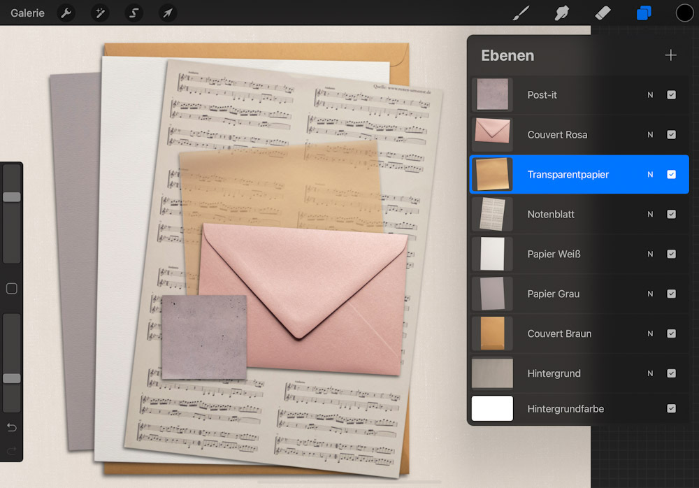 Ebenen in Procreate