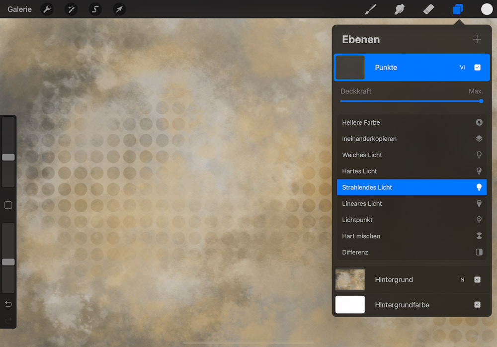 Mischmodus in Procreate