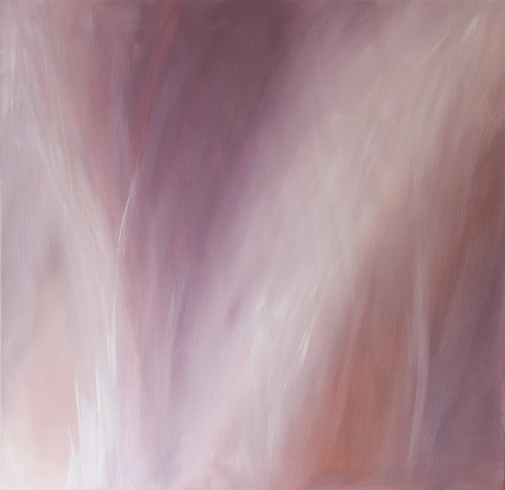 Abstraktes Acrylbild in rosa und violett