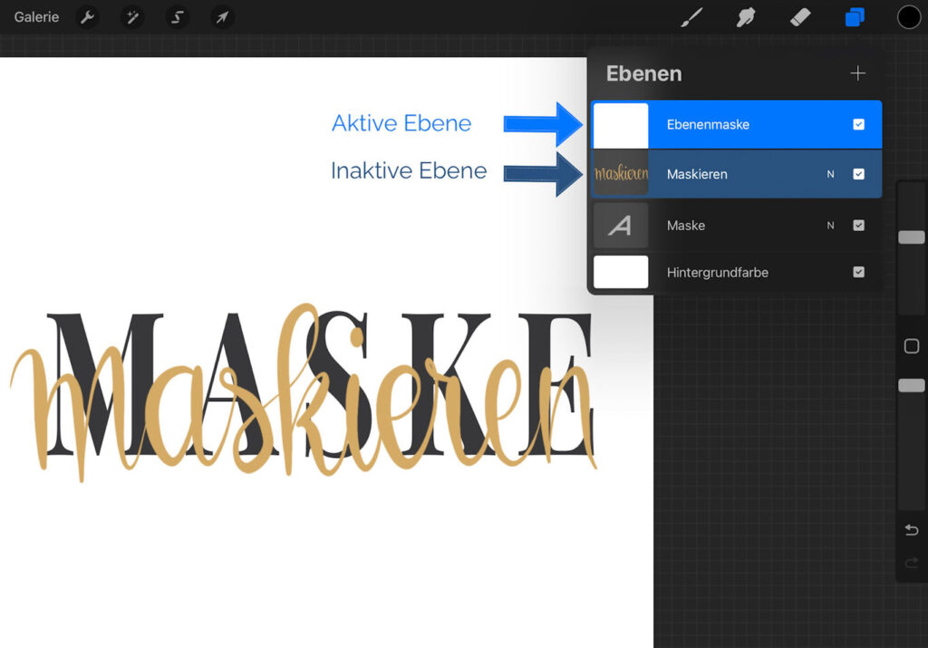 Ebenenmaske in Procreate