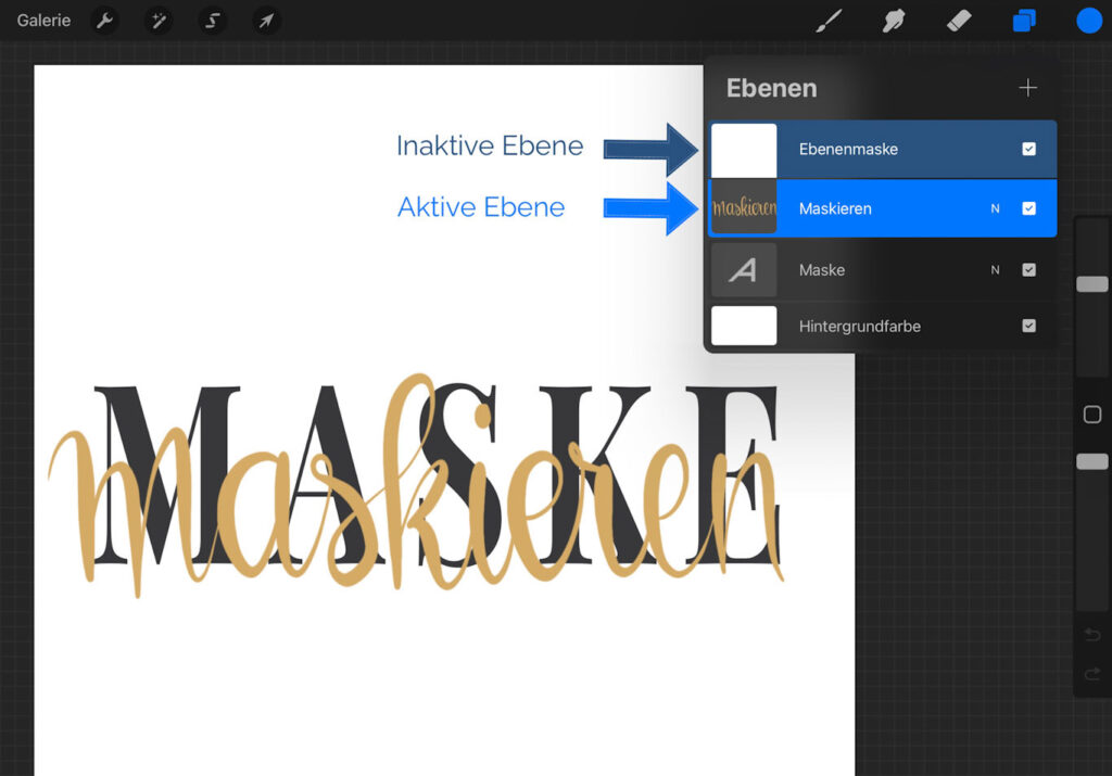 Ebenenmaske in Procreate