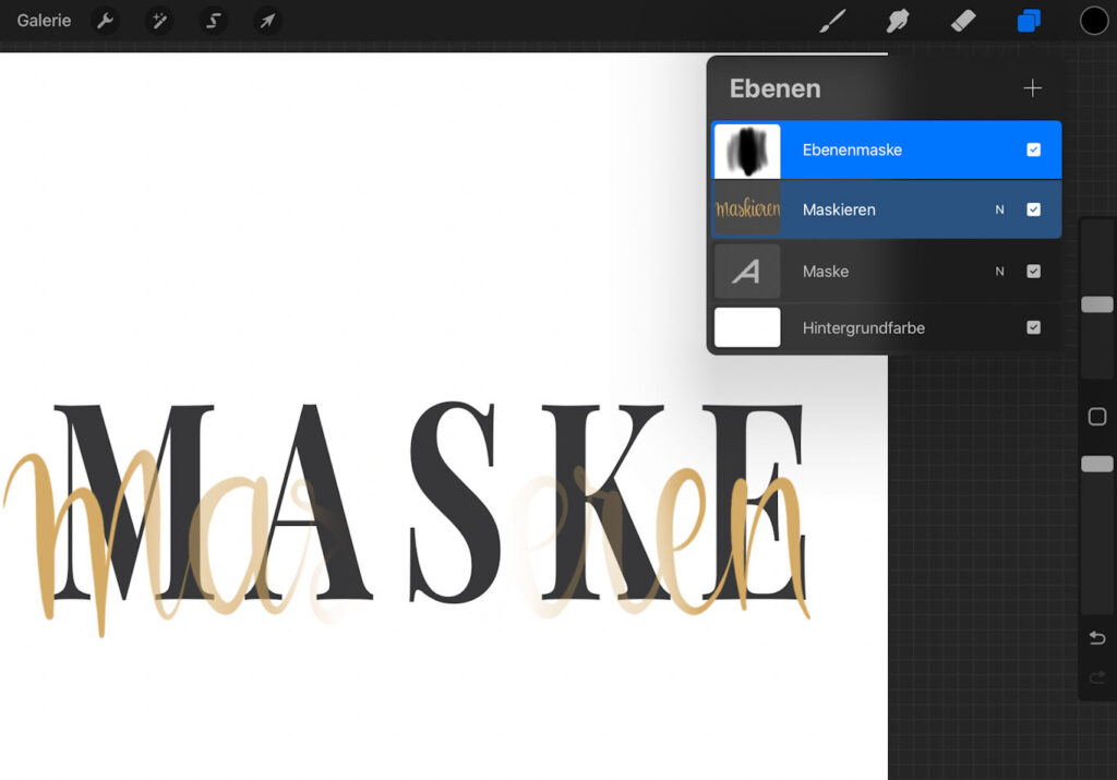 Malen auf der Ebenenmaske