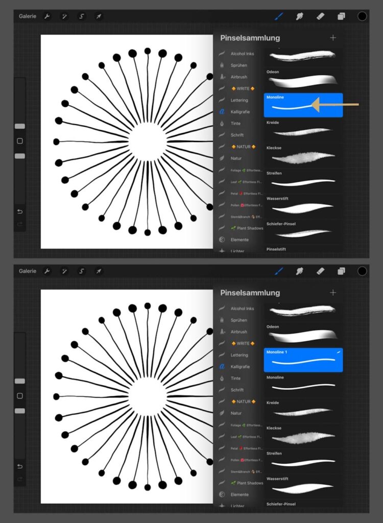 Procreate Stempelpinsel erstellen