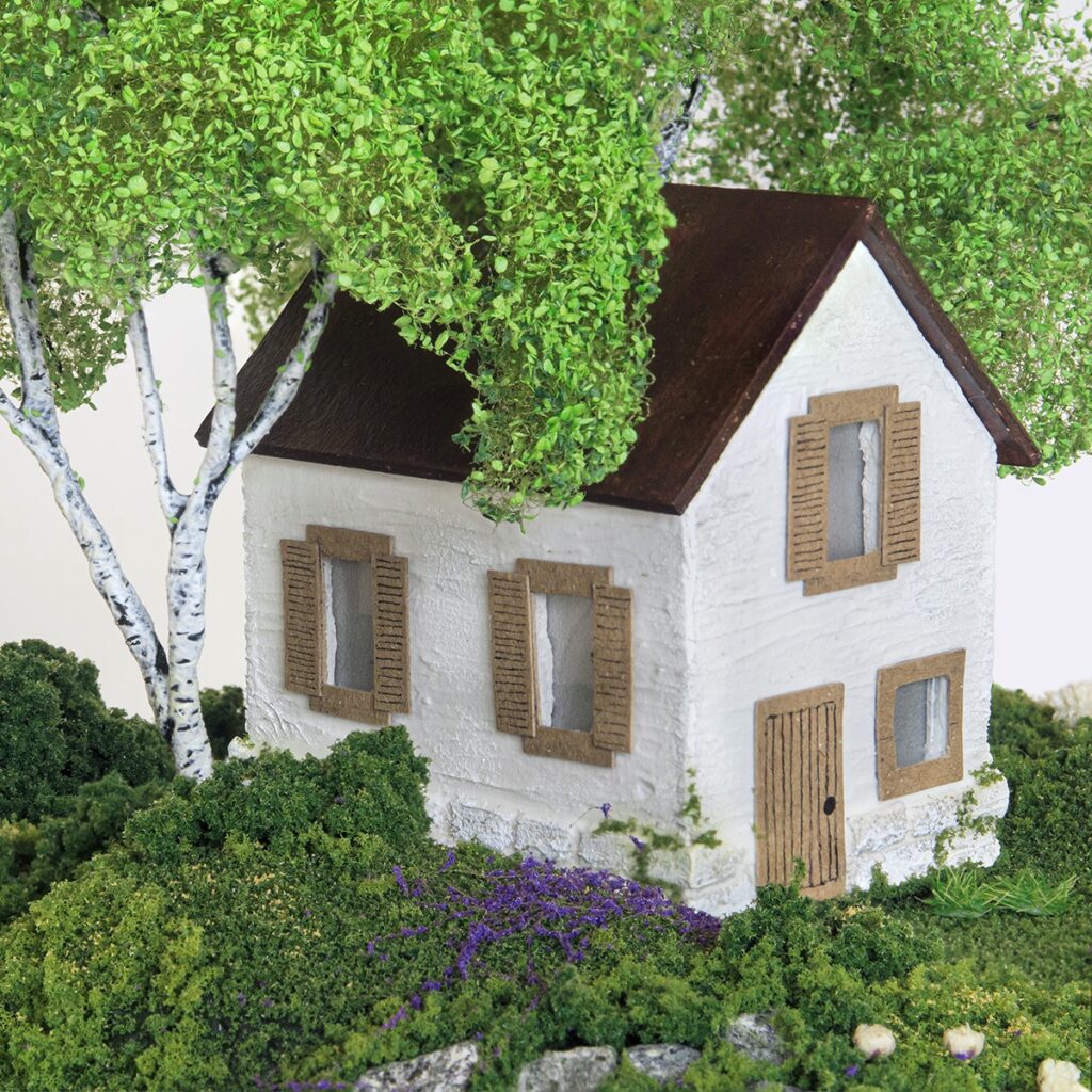 Miniatur Häuschen mit Garten